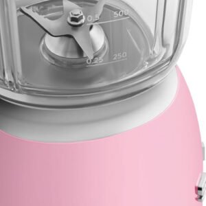 Smeg, BLF03PKEU, 1,5 l Standmixer, 4 -Geschwindigkeitsstufen, 4 Automikprogramme, Abnehmbare Doppelklinge, Deckelöffnung transparent mit Dosierkappe, rutschfest, 800W, Rose - Image 4