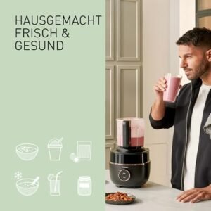 Panasonic MX-HG4401KXE Standmixer & Suppenbereiter,2 l, 800 W, Leiser Mixer,Heiß & Kalt, 9 Automatikprogramme, 10 Geschwindigkeitsstufen, Timer, Warmhalten, Automatische Reinigung, Schwarz & Roségold - Image 6