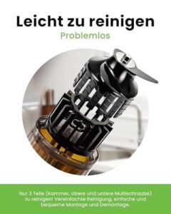 Hurom Slow Juicer | Entsafter Gemüse und Obst | H310 | Leicht zu Reinigen & Leiser Motor Elektrischer Entsafter mit Siebfilter | 150 Watt | BPA Frei | Schlankes Design | 220ml, Anthrazit - Image 5