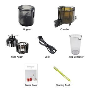 Hurom Slow Juicer | Entsafter Gemüse und Obst | H310 | Leicht zu Reinigen & Leiser Motor Elektrischer Entsafter mit Siebfilter | 150 Watt | BPA Frei | Schlankes Design | 220ml, Anthrazit - Image 2