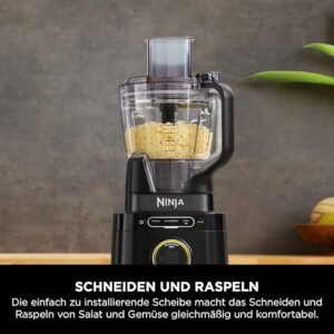 Ninja 3-in-1 Detect Power Blender Processor Pro, kraftvolle 1200W Küchenmaschine, Single Serve & Knethaken, 1x Single Serve Tasse, Krug, Teig, mischen & hacken, Schwarz, TB401EU - Image 2