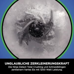 Ninja 3-in-1 Detect Power Blender Processor Pro, kraftvolle 1200W Küchenmaschine, Single Serve & Knethaken, 1x Single Serve Tasse, Krug, Teig, mischen & hacken, Schwarz, TB401EU - Image 6