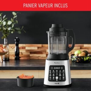 Moulinex PerfectMix Cook, Standmixer mit 10 automatischen Programmen, 1400 W, bereiten heiße und kalte Rezepte zu, elektrischer Mixer mit Touchscreen, leicht zu reinigen, Kapazität 2 l, LM83SD - Image 8