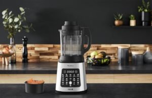 Moulinex PerfectMix Cook, Standmixer mit 10 automatischen Programmen, 1400 W, bereiten heiße und kalte Rezepte zu, elektrischer Mixer mit Touchscreen, leicht zu reinigen, Kapazität 2 l, LM83SD - Image 5