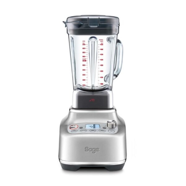 Sage - The Super Q - Standmixer - Ultrastark, Schnell, Leise, 5 One-Touch-Programme, 12 Geschwindigkeiten, 1520 W, 2 L Behälter - Smoothies, Suppen, Pulse - Inkl. Trinkbehälter - Gebürsteter Edelstahl