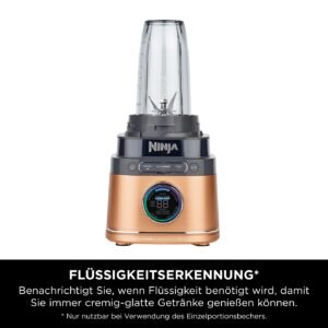 Ninja 2-in-1 Detect Power Mixer Pro & Single Serve, 1200W Mixer mit Krug, & Single Serve Tasse, Smoothies mixen, Gemüse hacken & Frozen Drinks mixen, Kupfer/Schwarz, TB301EUCP - Image 13