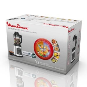 Moulinex PerfectMix Cook, Standmixer mit 10 automatischen Programmen, 1400 W, bereiten heiße und kalte Rezepte zu, elektrischer Mixer mit Touchscreen, leicht zu reinigen, Kapazität 2 l, LM83SD - Image 2