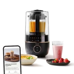 Panasonic MX-HG4401KXE Standmixer & Suppenbereiter,2 l, 800 W, Leiser Mixer,Heiß & Kalt, 9 Automatikprogramme, 10 Geschwindigkeitsstufen, Timer, Warmhalten, Automatische Reinigung, Schwarz & Roségold