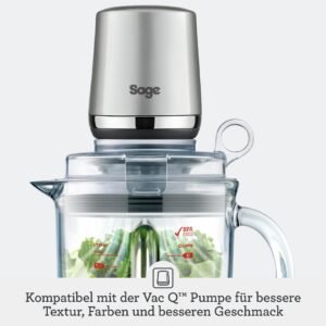 Sage - The Super Q - Standmixer - Ultrastark, Schnell, Leise, 5 One-Touch-Programme, 12 Geschwindigkeiten, 1520 W, 2 L Behälter - Smoothies, Suppen, Pulse - Inkl. Trinkbehälter - Gebürsteter Edelstahl - Image 3
