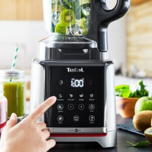 Tefal InfinyMix Hochgeschwindigkeits-Standmixer, 5 Auto-Programme + manuelle Einstellung, 2,6-l-Tritan-Behälter, inkl. 600ml Reisebecher/Stampfer/Rezeptheft, Silber, BL91HD31 - Image 3