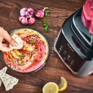 Tefal InfinyMix Hochgeschwindigkeits-Standmixer, 5 Auto-Programme + manuelle Einstellung, 2,6-l-Tritan-Behälter, inkl. 600ml Reisebecher/Stampfer/Rezeptheft, Silber, BL91HD31 - Image 5