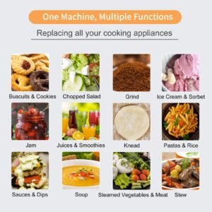 NewKern KE-7001 PRO, Mixer, Küchenmaschinen, Multifunktionaler Küchenroboter mit geführten Rezepten, 12 Spezial-Kochfunktionen, 4L, 7 Zoll Touchscreen Display - Image 13