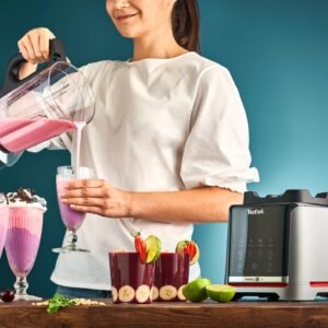 Tefal InfinyMix Hochgeschwindigkeits-Standmixer, 5 Auto-Programme + manuelle Einstellung, 2,6-l-Tritan-Behälter, inkl. 600ml Reisebecher/Stampfer/Rezeptheft, Silber, BL91HD31 - Image 7