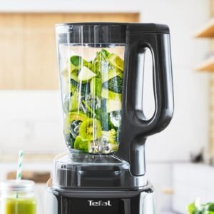 Tefal InfinyMix Hochgeschwindigkeits-Standmixer, 5 Auto-Programme + manuelle Einstellung, 2,6-l-Tritan-Behälter, inkl. 600ml Reisebecher/Stampfer/Rezeptheft, Silber, BL91HD31 - Image 6