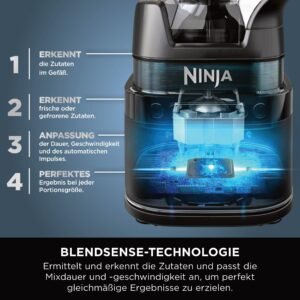 Ninja 3-in-1 Detect Power Blender Processor Pro, kraftvolle 1200W Küchenmaschine, Single Serve & Knethaken, 3x Single Serve Tassen, Krug, Teig, mischen & hacken, Stone Gold, TB401EUSTGD - Image 14