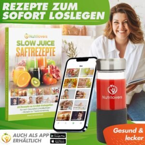 Nutrilovers Entsafter Slow Juicer NUTRI-PRESS NO.1 Testsieger Saftausbeute 3 Siebe Saft, Smoothie, Frucht-Eis, Sehr leise, BPA-Frei - Image 7